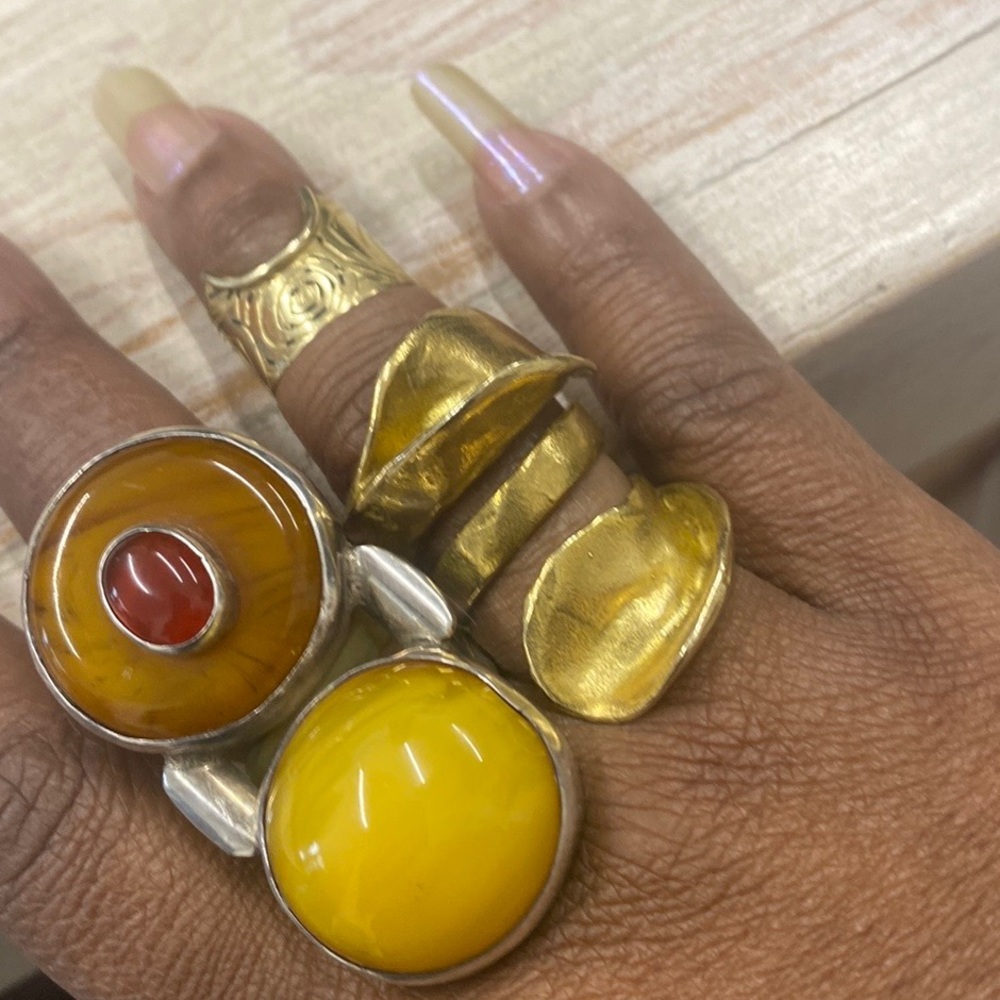Handcrafted brass ring vintage also sold in Silver.